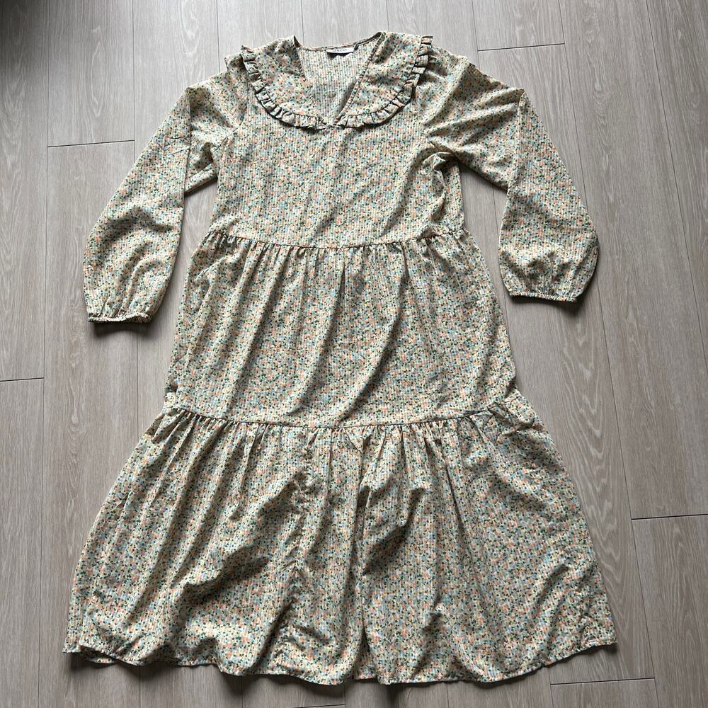 MSCH Copenhagen Dress XL Sheer Floral Boho Lightweight Summer